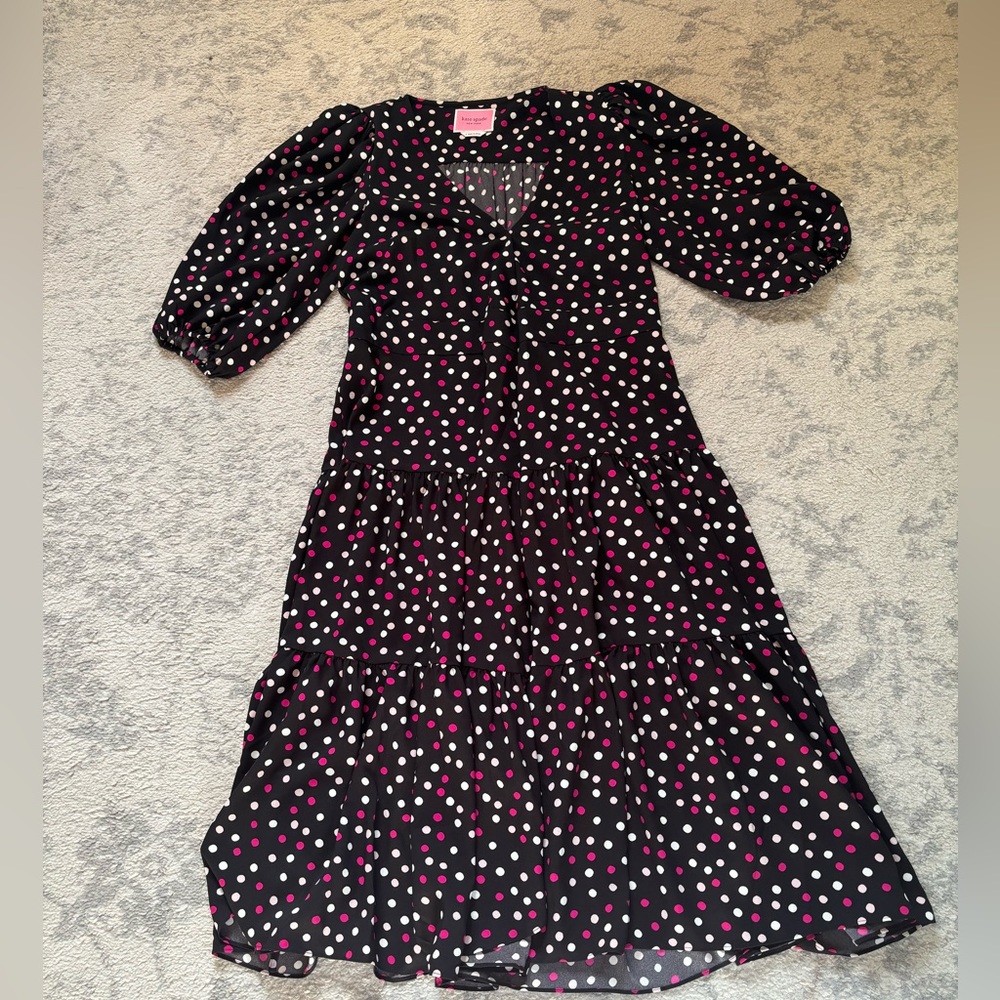 Kate Spade Polka Dot Tie Waist Dress